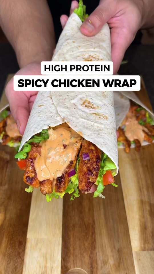 High Protein Spicy Grilled Chicken Wraps
