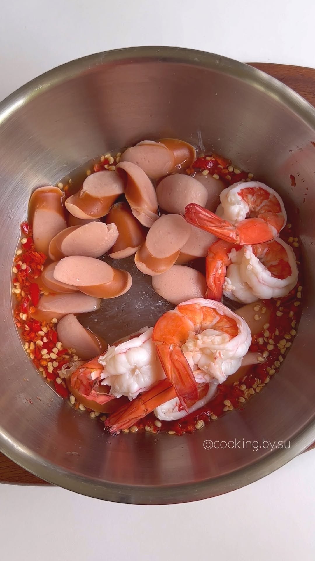Spicy Glass Noodle Salad with Sausage and Shrimp