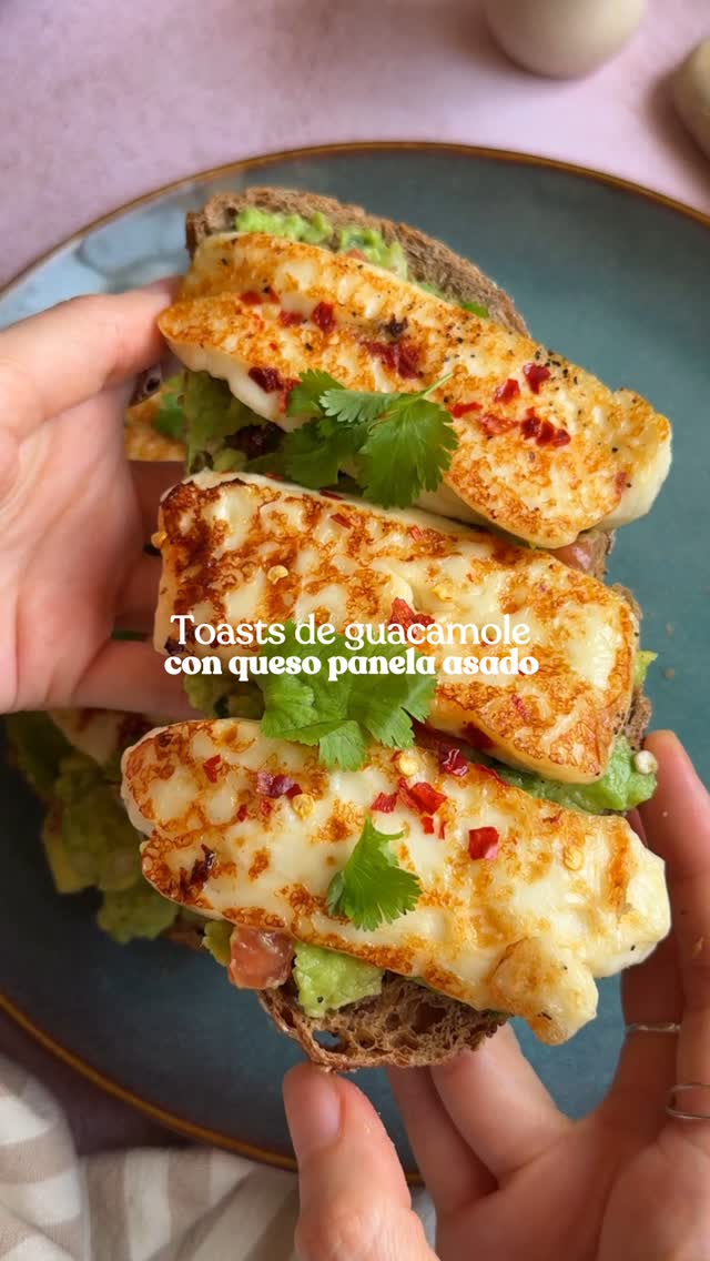 Grilled Panela Cheese Toast with Guacamole
