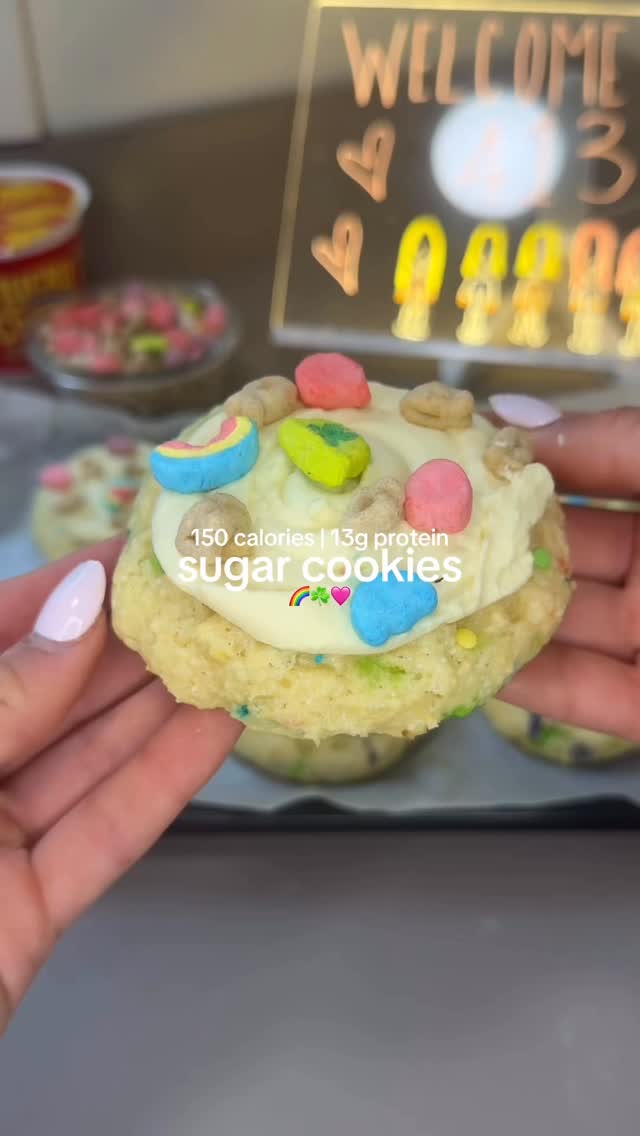 Lucky Charms Protein Cookies