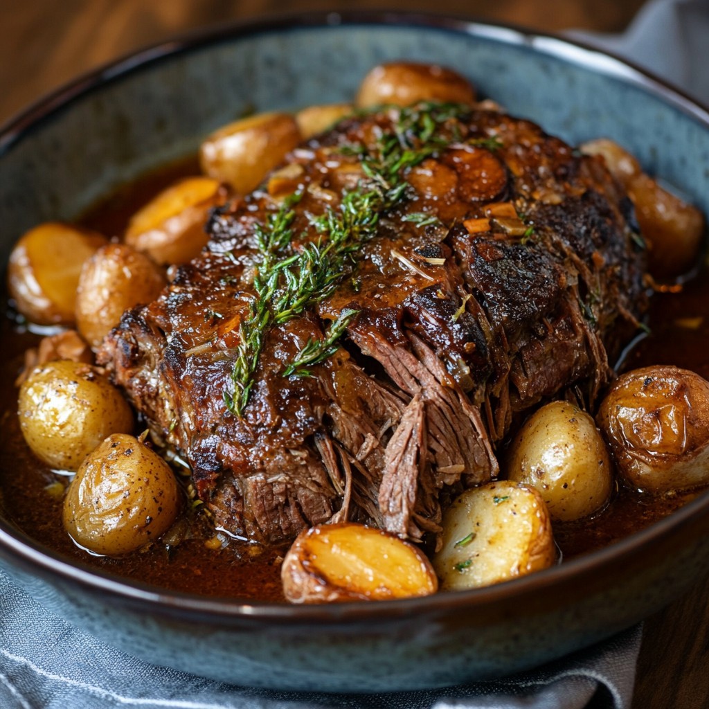Melt-In-Your-Mouth Pot Roast with Golden Potatoes