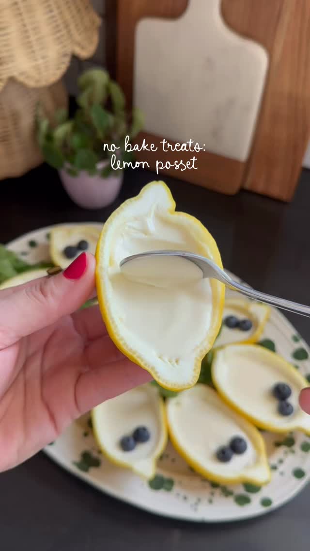 Lemon Posset in Lemon Cups