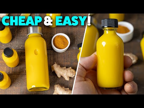 Homemade Ginger Turmeric Shots Without a Juicer