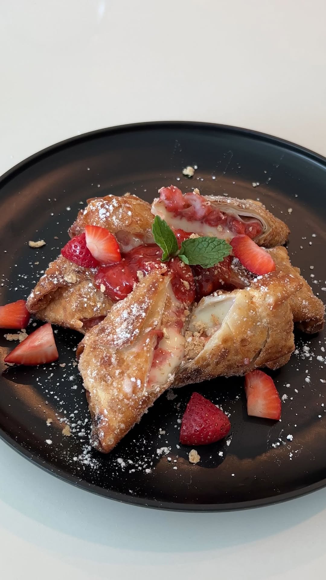 Strawberry Cheesecake Egg Rolls