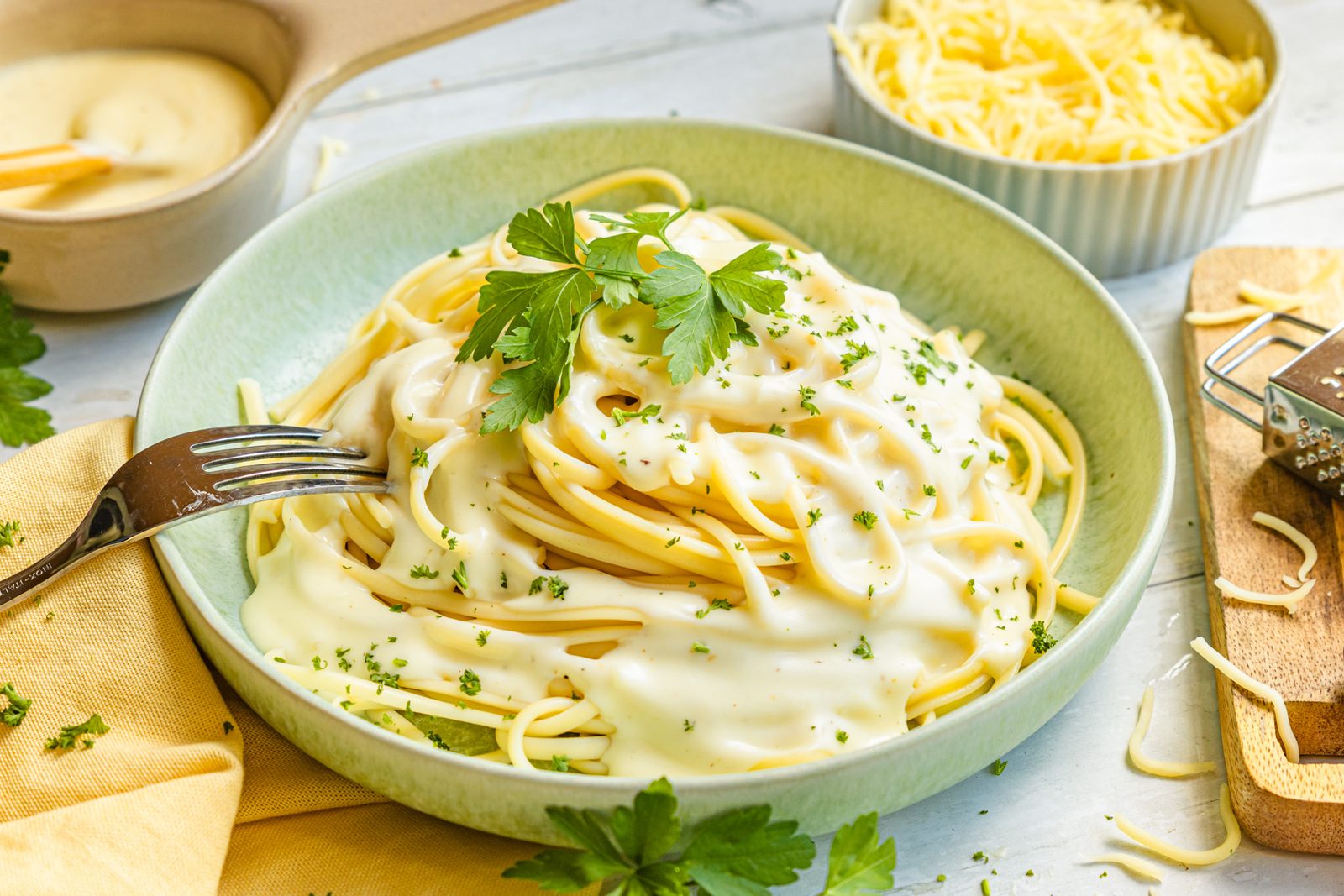 Pasta in Creamy Cheese Sauce