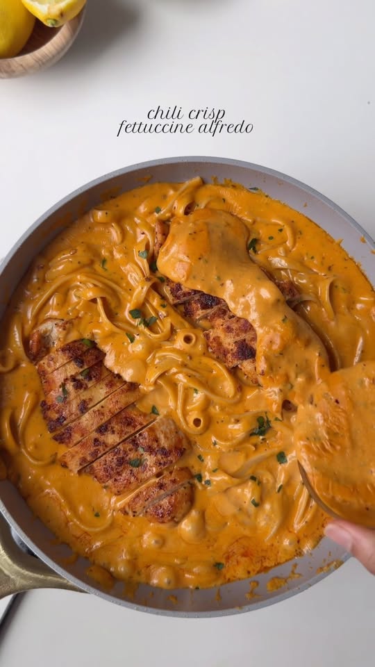 Chili Crisp Fettuccine Alfredo