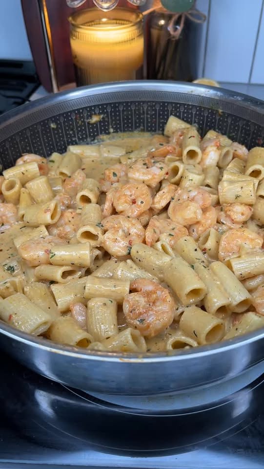 Creamy Lemon Garlic Shrimp Pasta