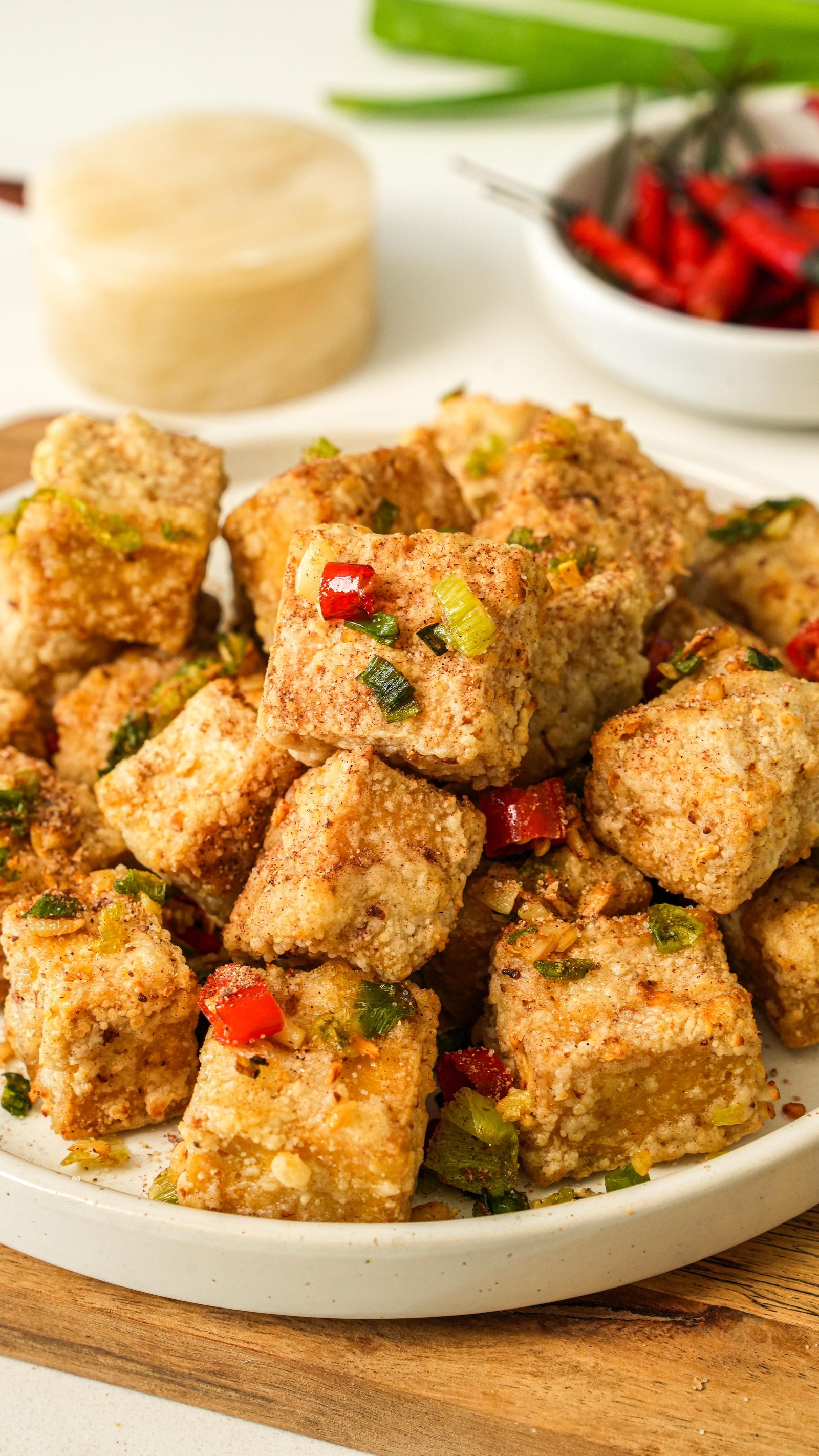 Air Fryer Salt and Pepper Tofu