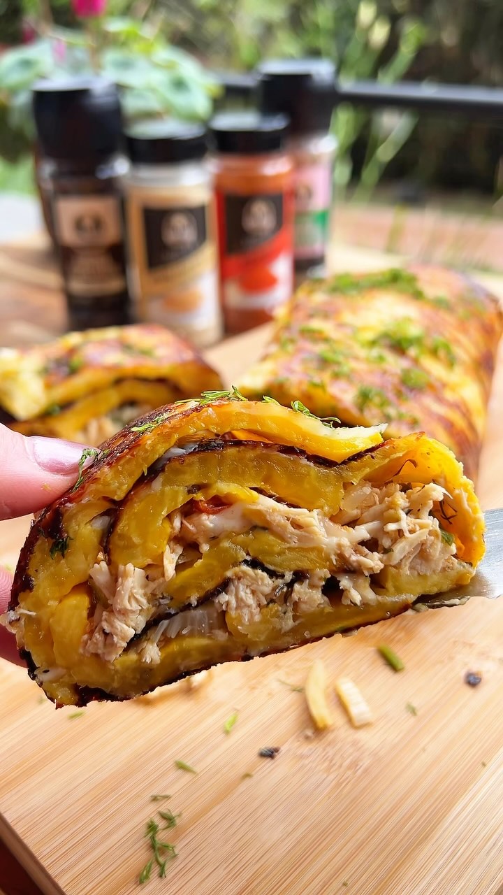 Ripe Plantain Roll with Chicken and Mozzarella