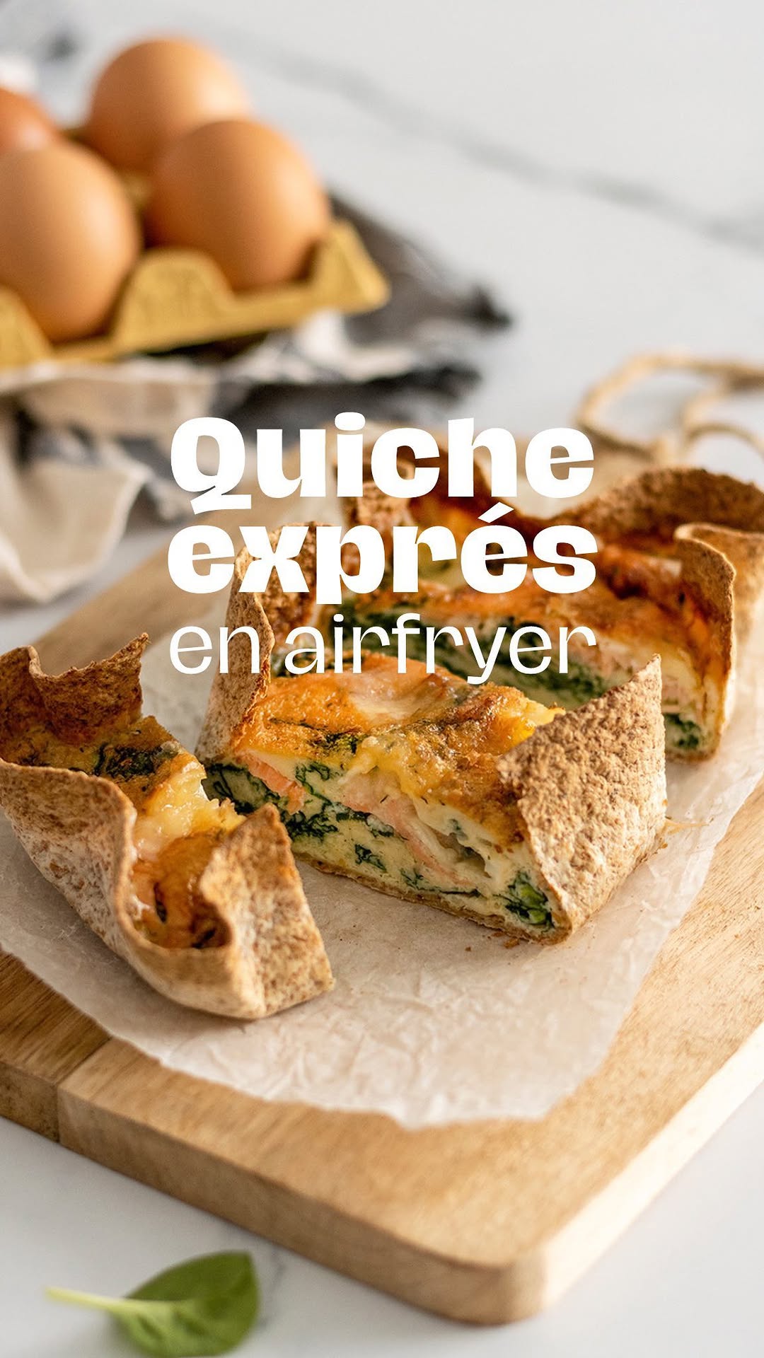 Whole Wheat Tortilla Air Fryer Quiche