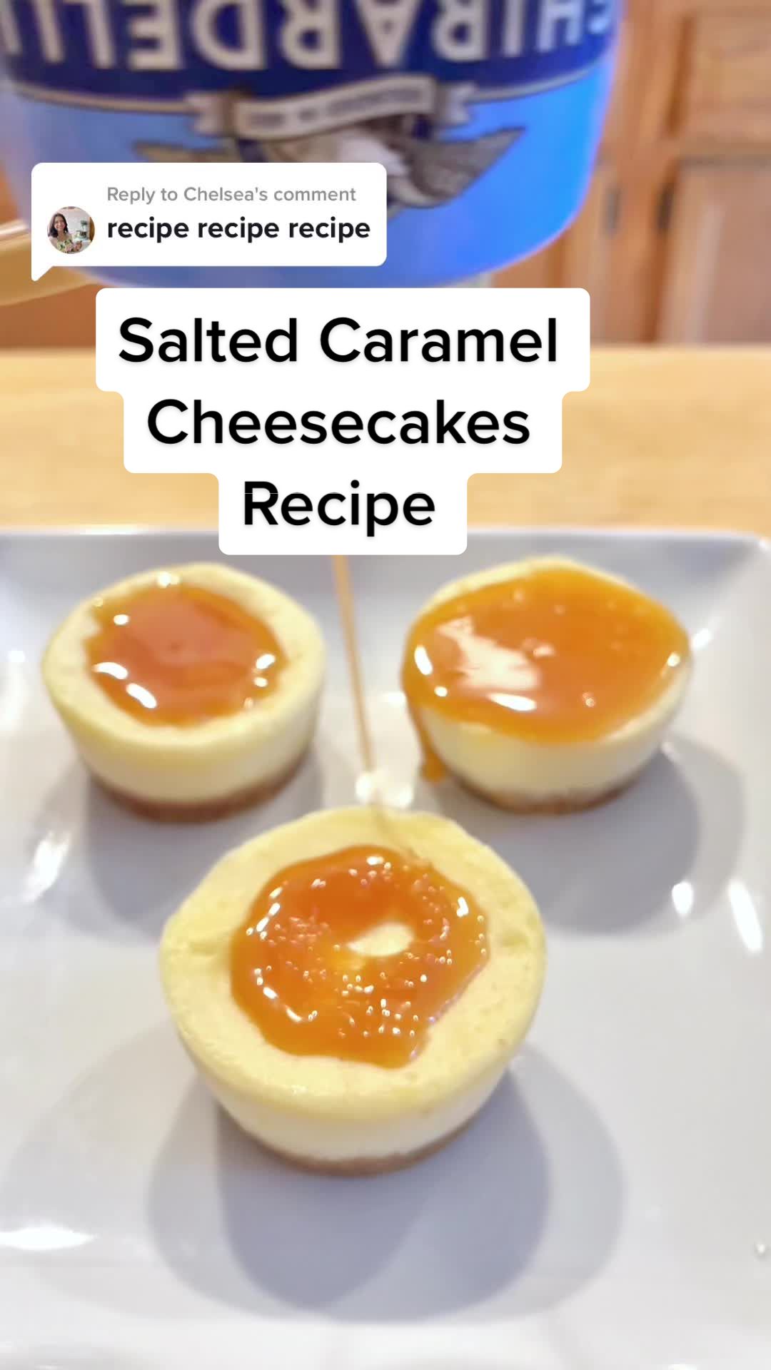 Mini Salted Caramel Cheesecakes