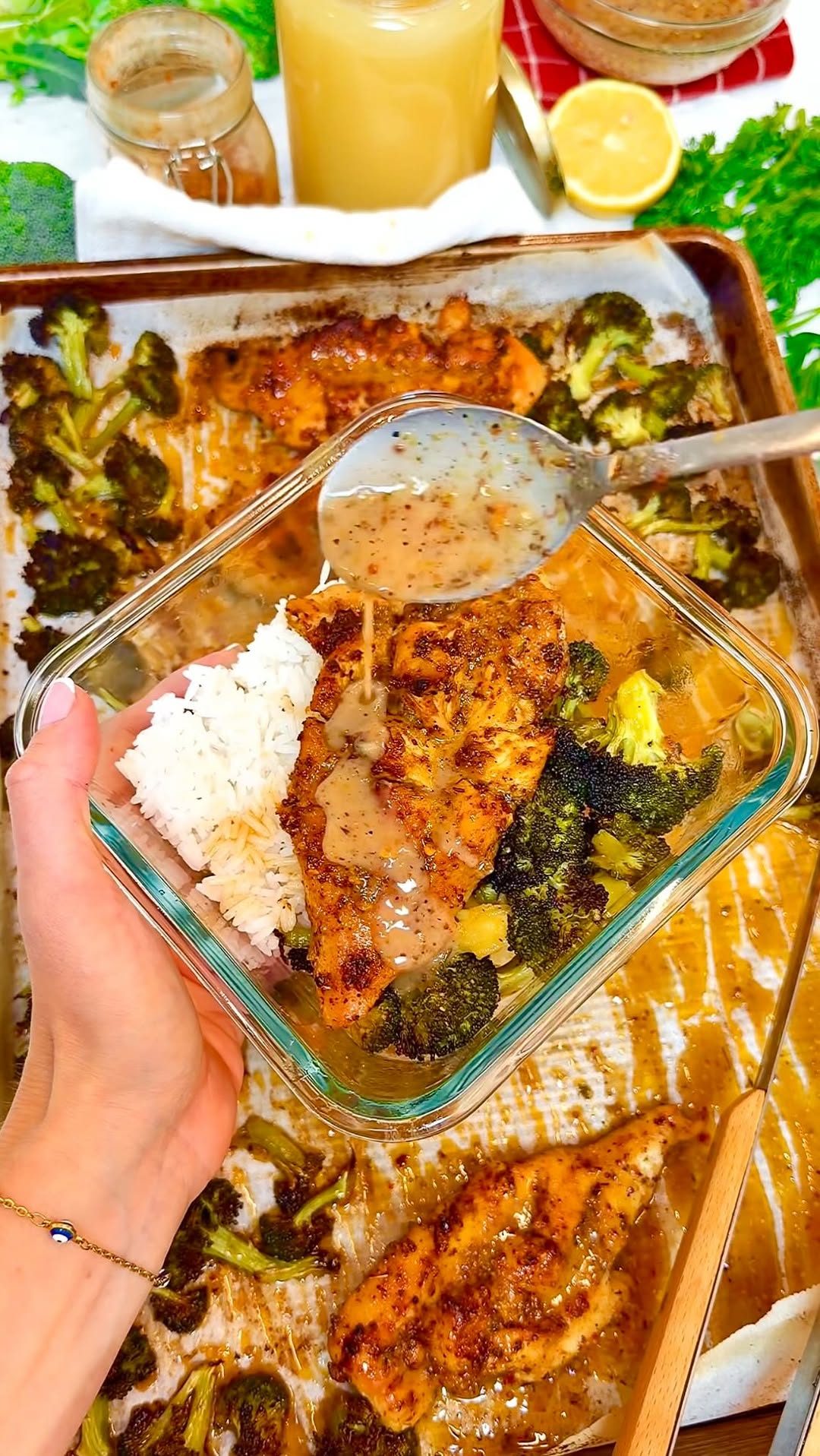 Roasted Honey Mustard Chicken & Broccoli