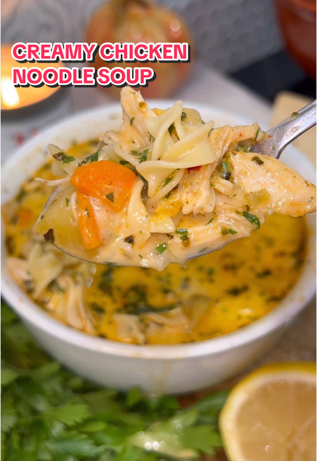 Creamy Chicken Noodle Soup with Potatoes