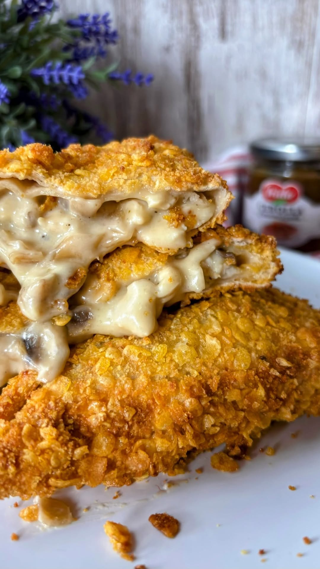Crispy Creamy Chicken Triangles