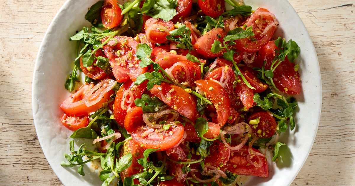 Tomato Salad with Burnt Honey Vinaigrette