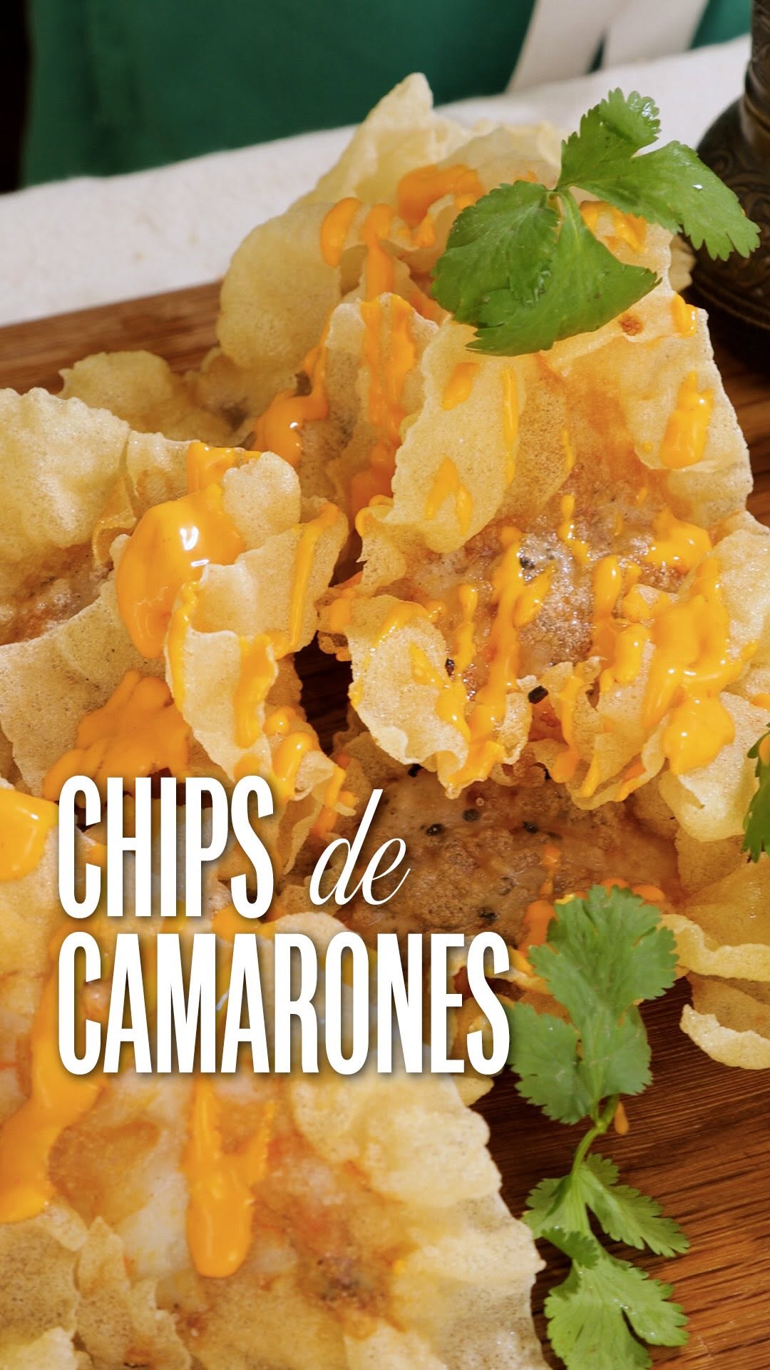 Shrimp Chips with Sriracha Mayonnaise