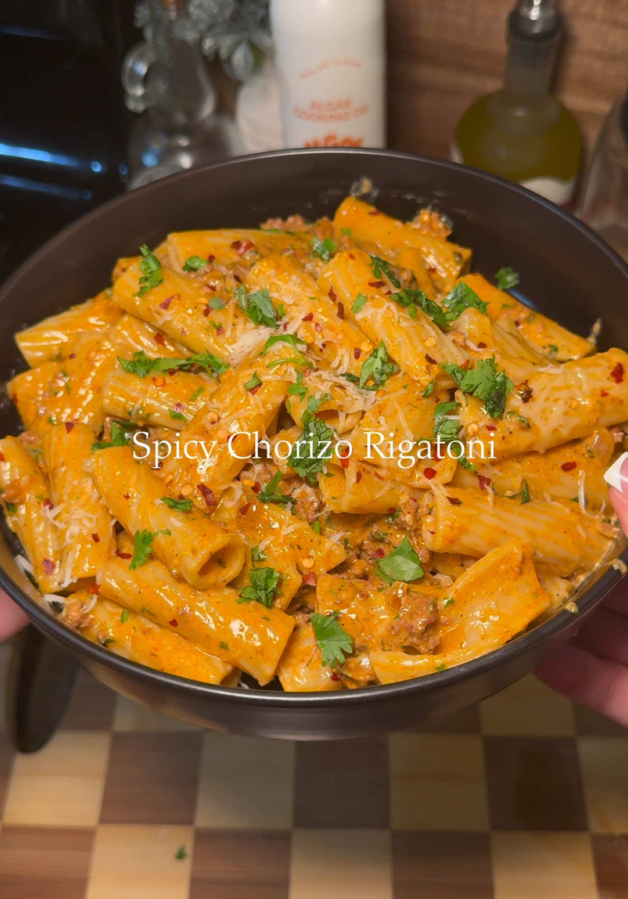 Creamy Chipotle Chorizo Rigatoni