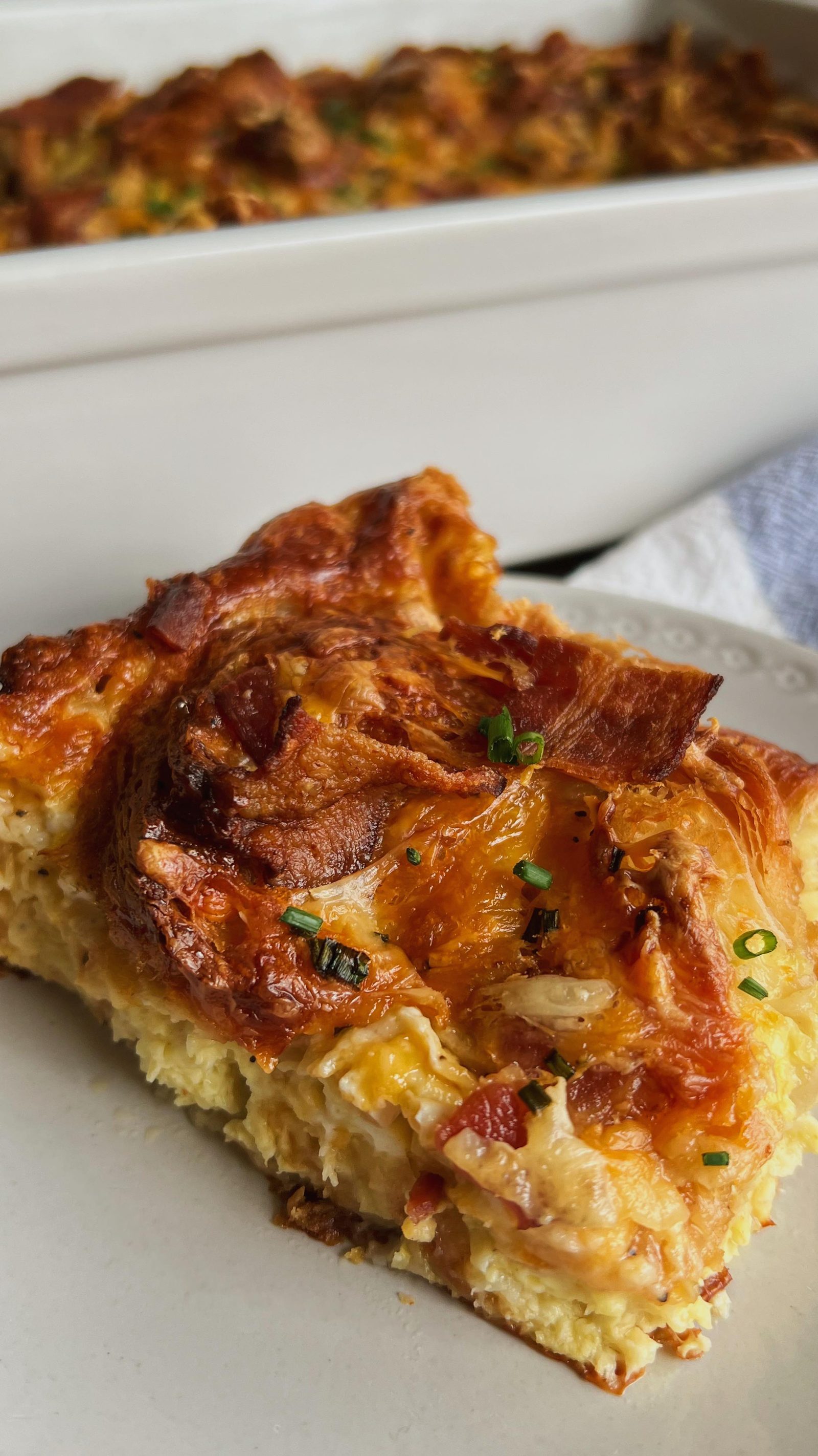 Bacon Egg & Cheese Croissant Bake
