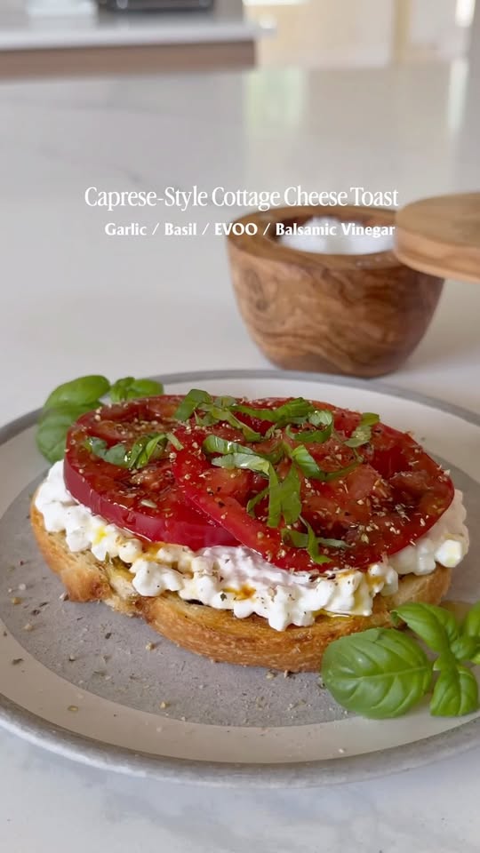 Cottage Cheese Tomato Toast