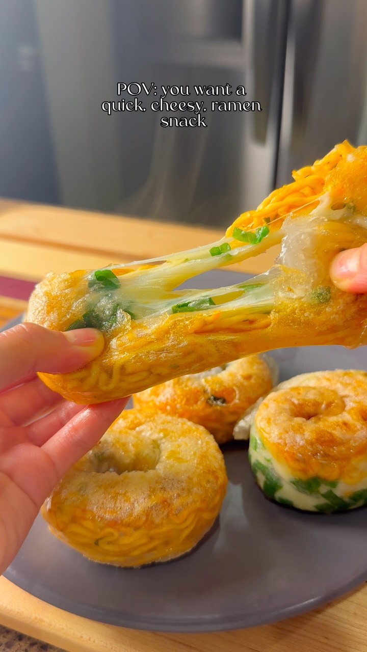 Crispy Cheesy Ramen Spirals with Furikake Mayo