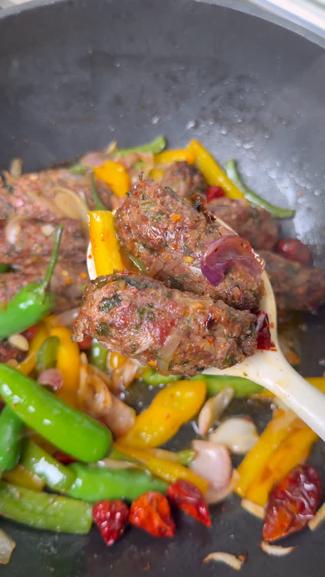 Beef Muthi Kabab with Sautéed Veggies