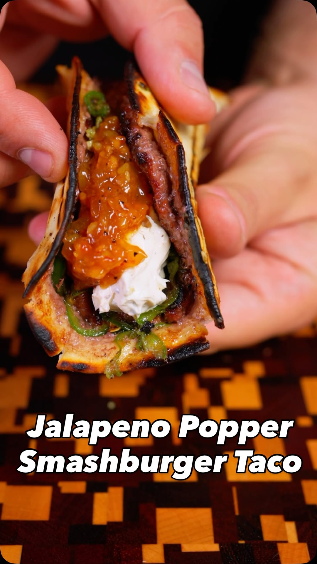 Grilled Jalapeño Popper Smashburger Tacos