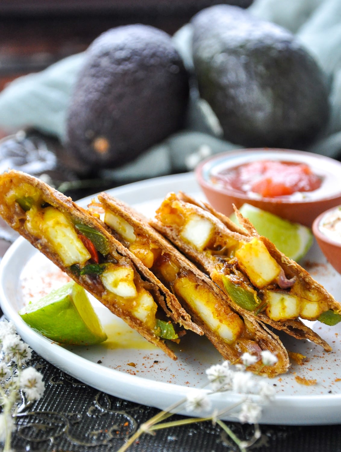 Paneer Tikka Quesadillas