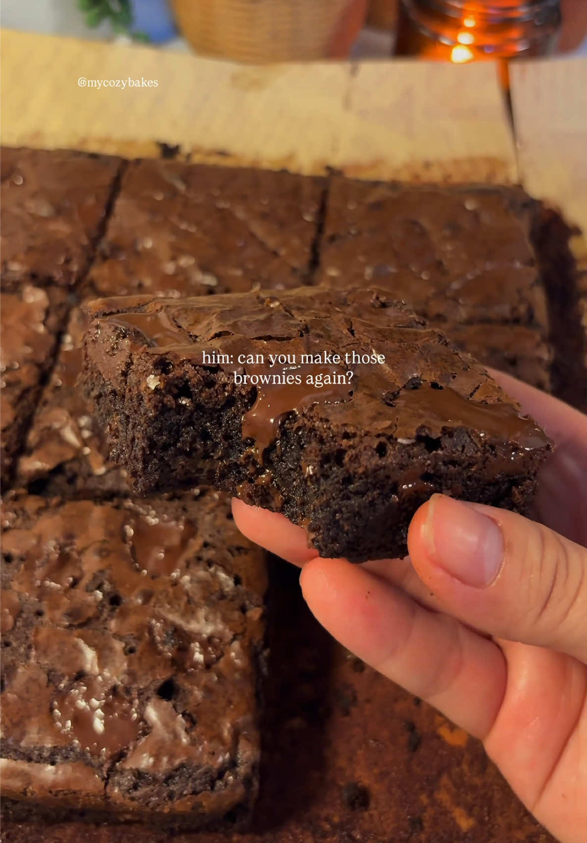 Fudgy Crackly Top Brownies