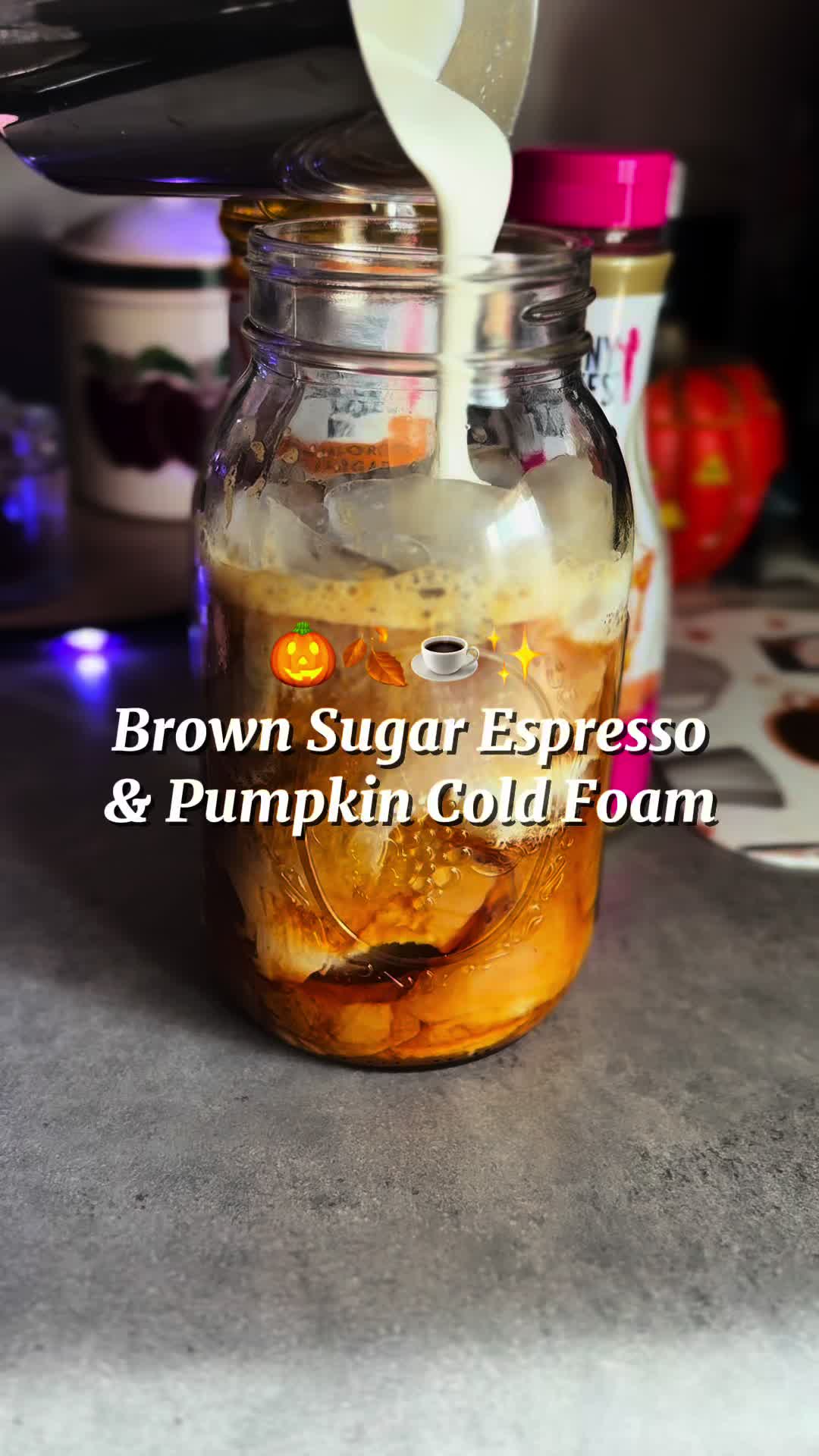 Brown Sugar Shaken Espresso with Pumpkin Cold Foam