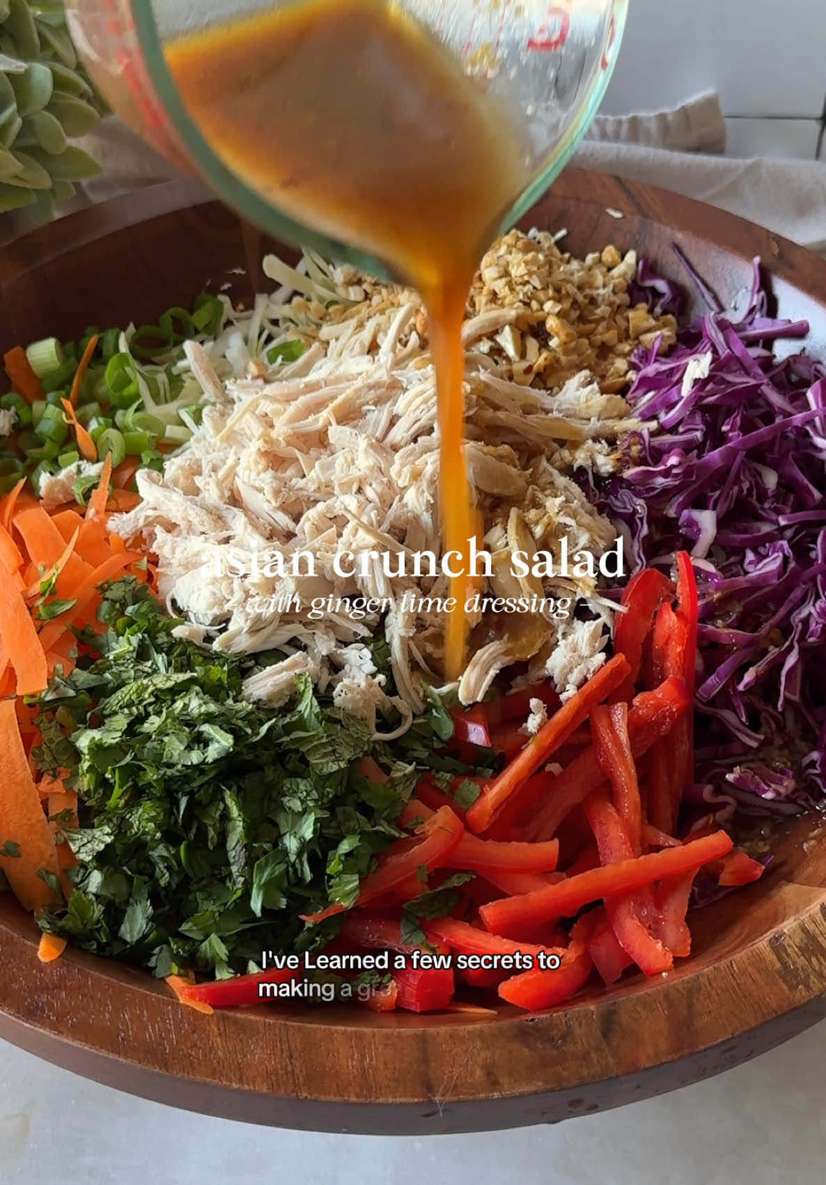 Asian Crunch Salad with Lime Ginger Dressing