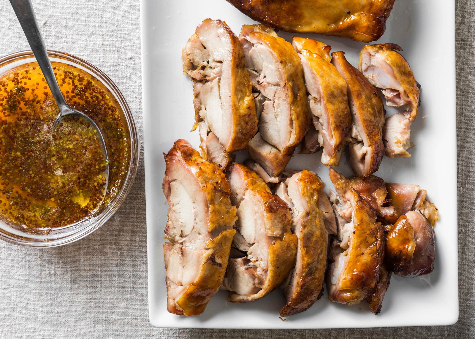 Turkey Thigh Confit with Citrus Mustard Sauce