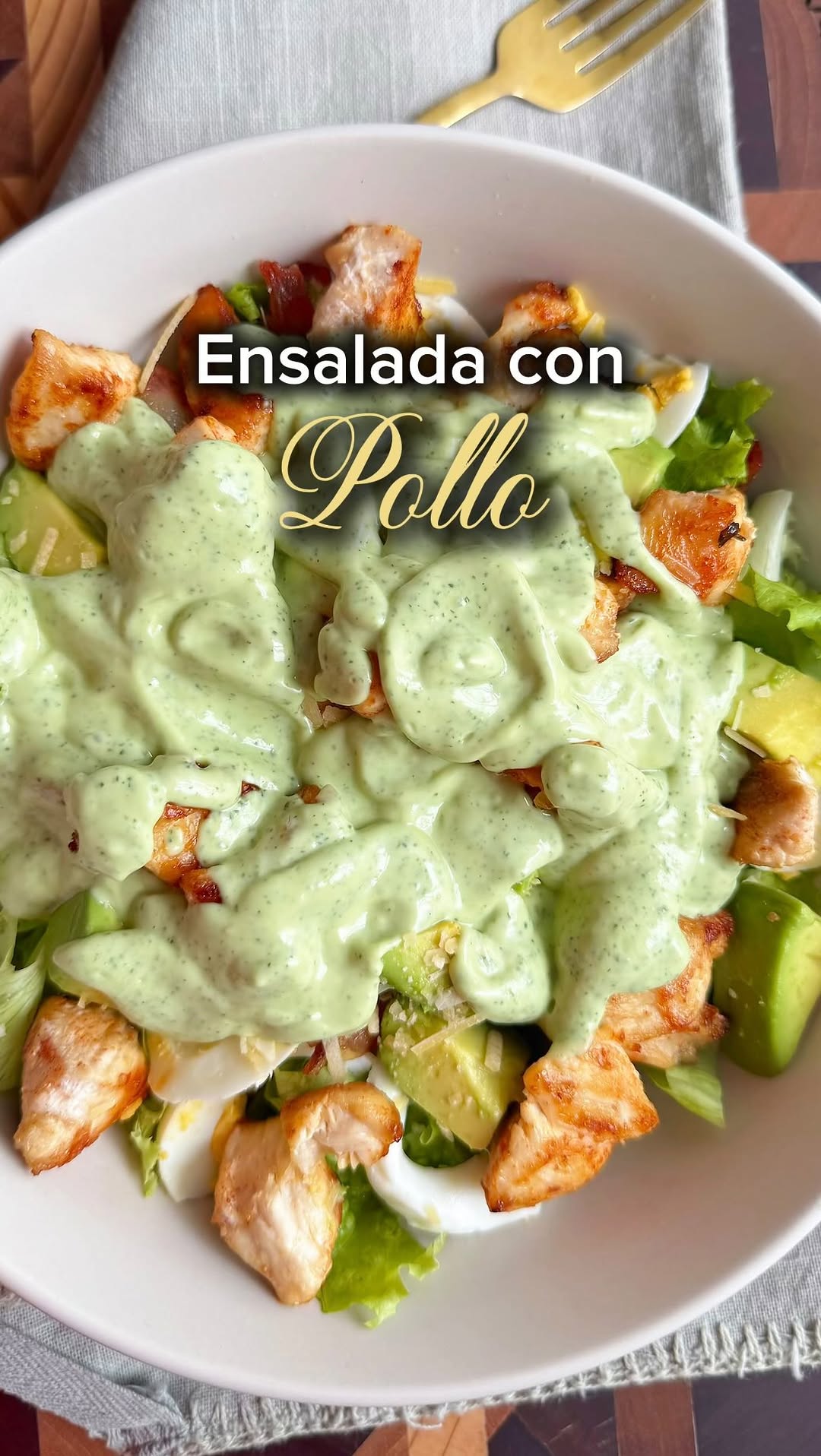 Chicken, Avocado, and Greek Yogurt Dressing Salad