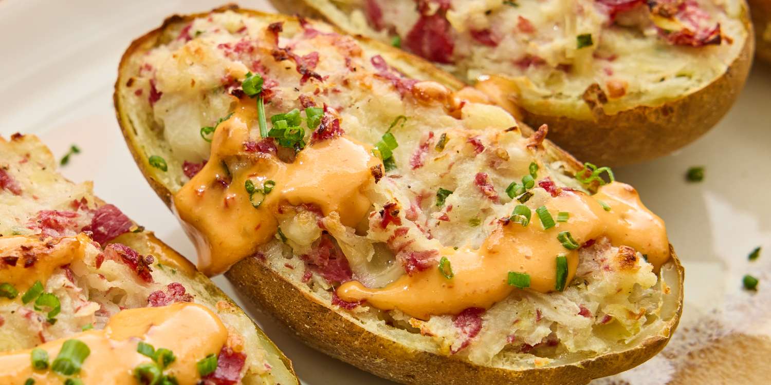 Loaded Reuben Twice-Baked Potato