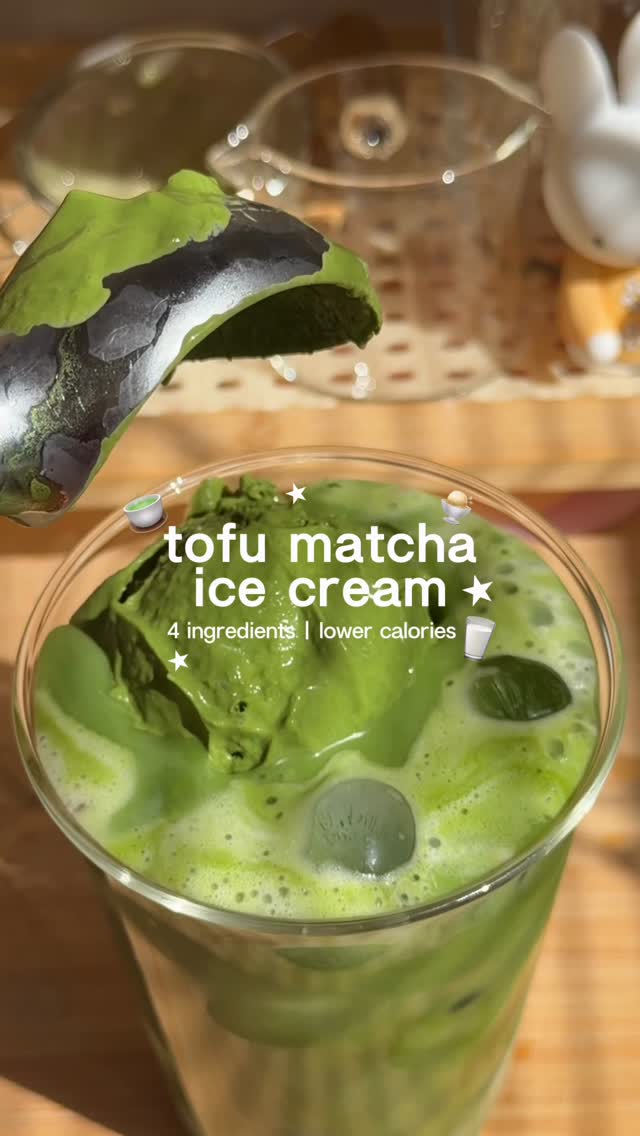4-Ingredient Tofu Matcha Ice Cream