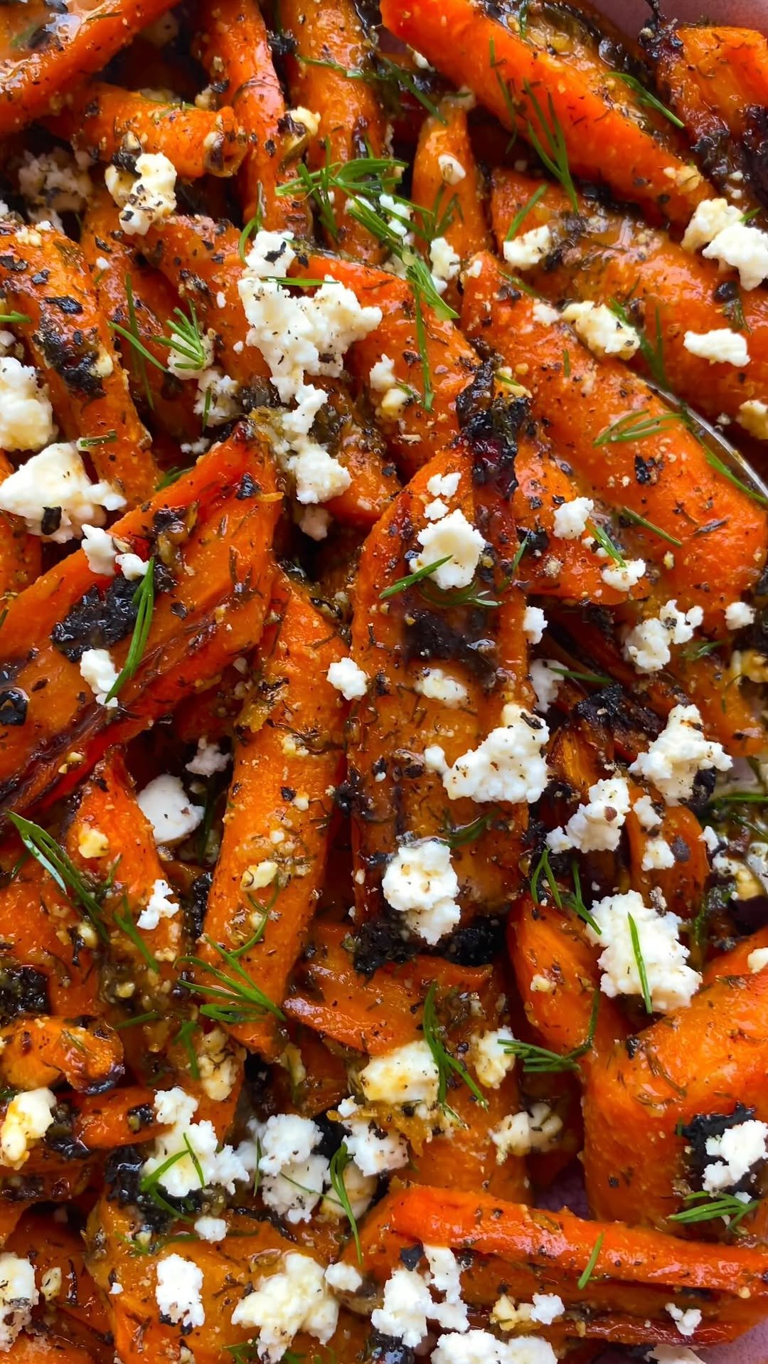 Lemon Dijon Roasted Carrots with Feta Cheese