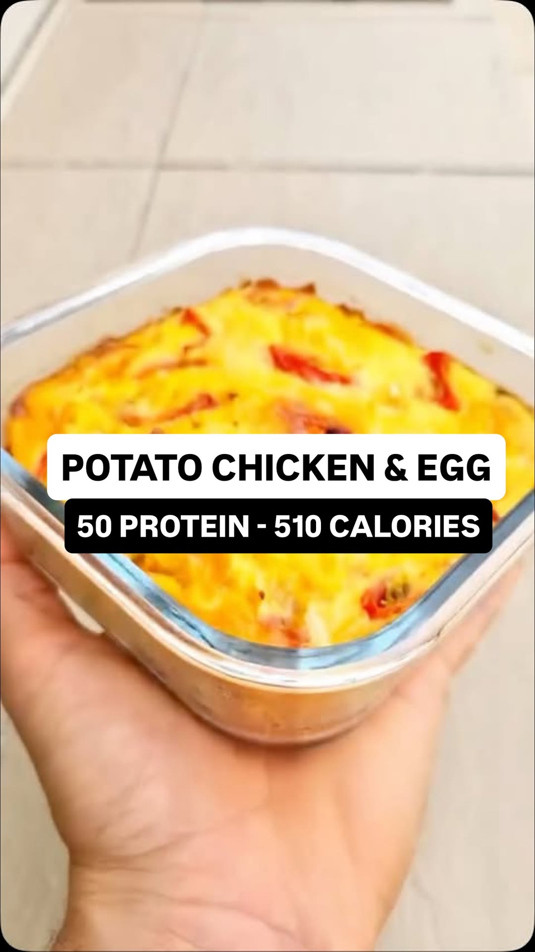 Chicken, Potato, and Egg Bake with Mozzarella