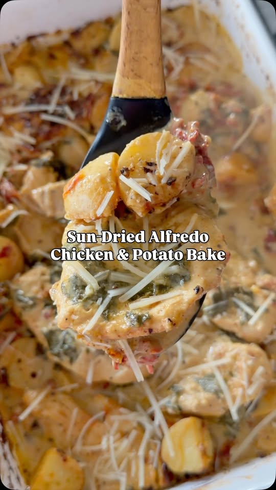 Sun-Dried Alfredo Chicken & Potato Bake