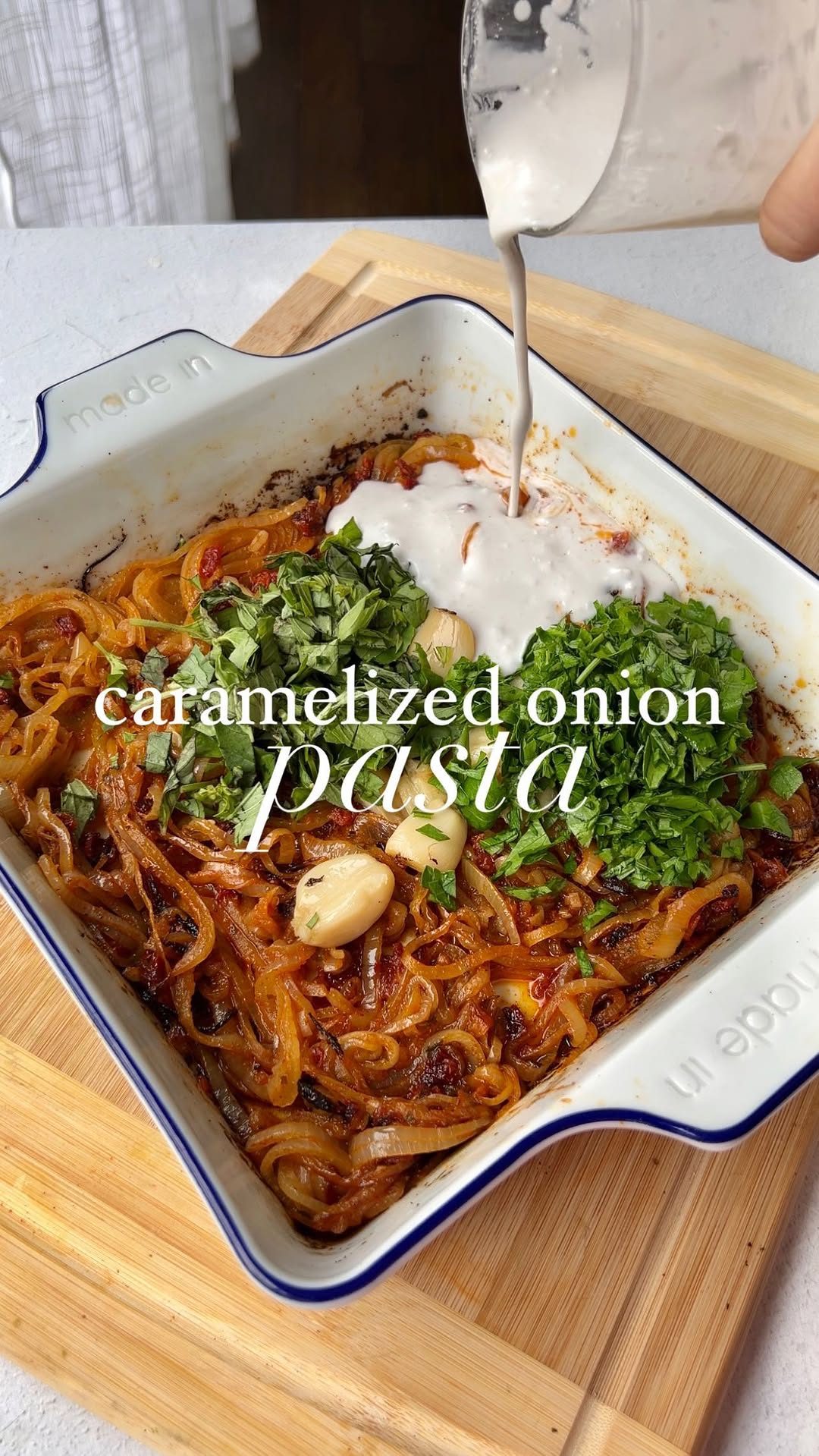 Sheet Pan Caramelized Onion Pasta