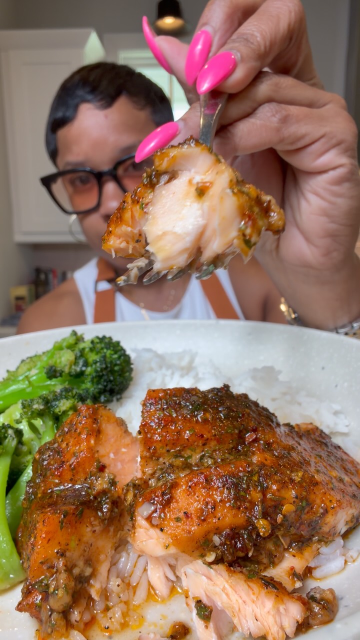 Sweet Heat Scored Salmon