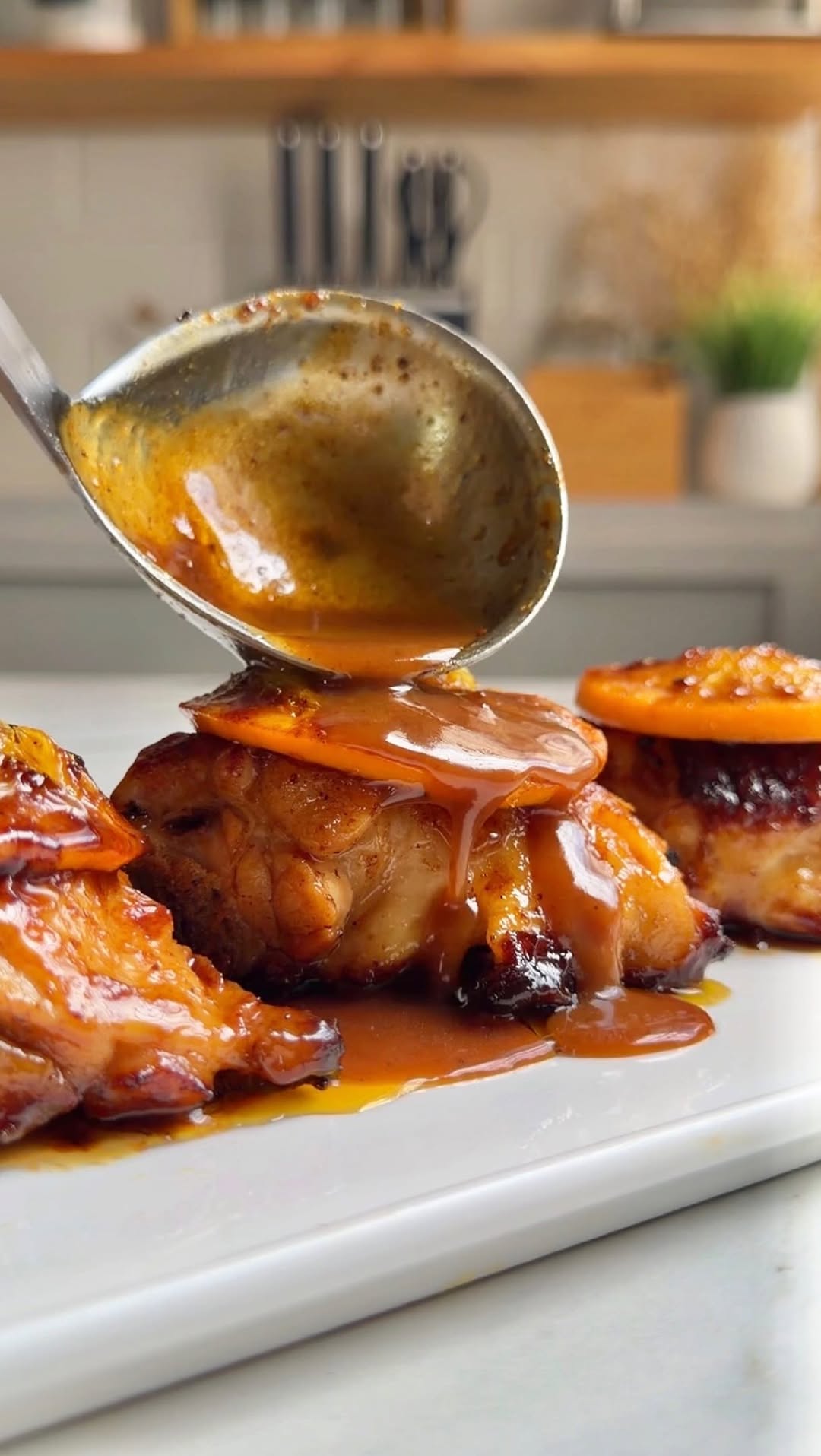 Chicken Thighs in Orange Mustard Sauce