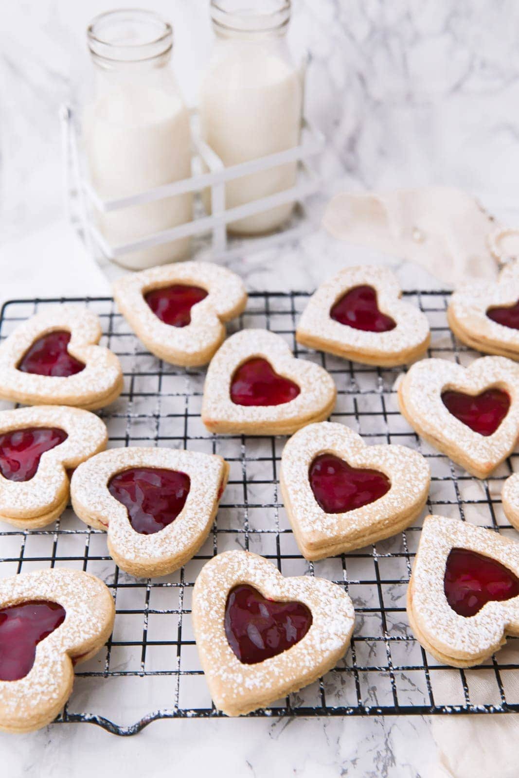 Cherry Linzer Cookies
