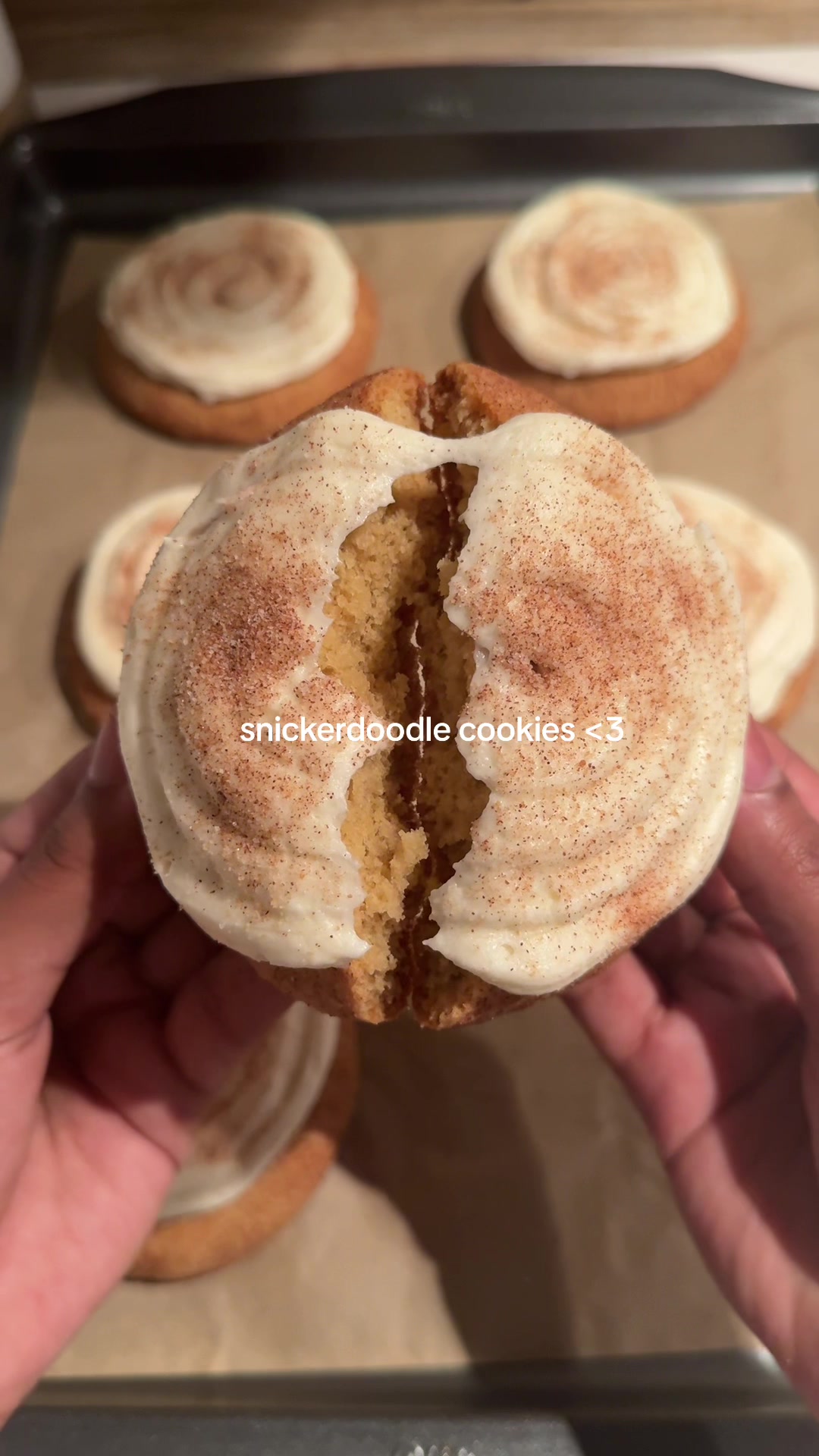Snickerdoodle Cookies with Cream Cheese Frosting