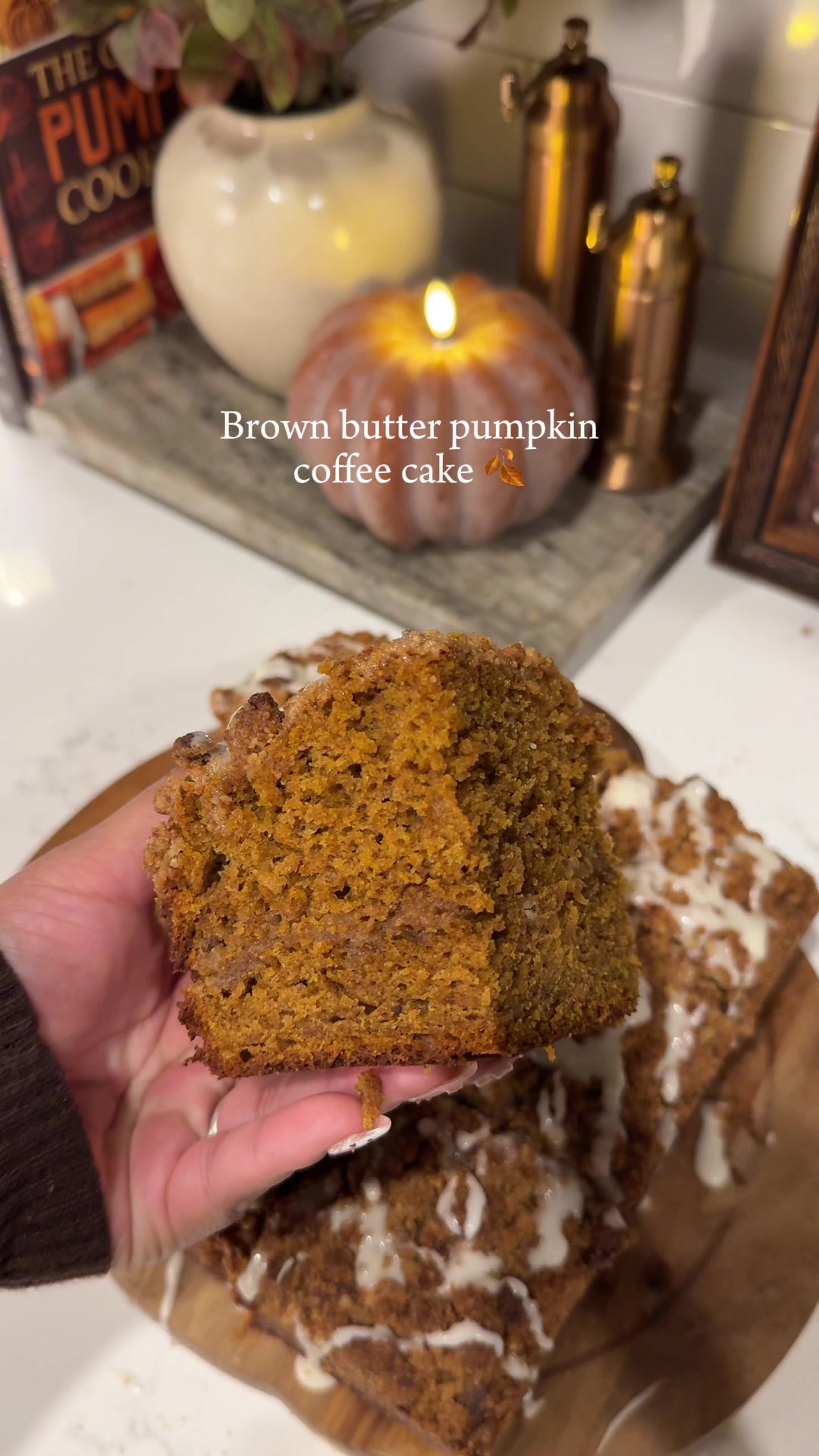 Brown Butter Pumpkin Coffee Cake