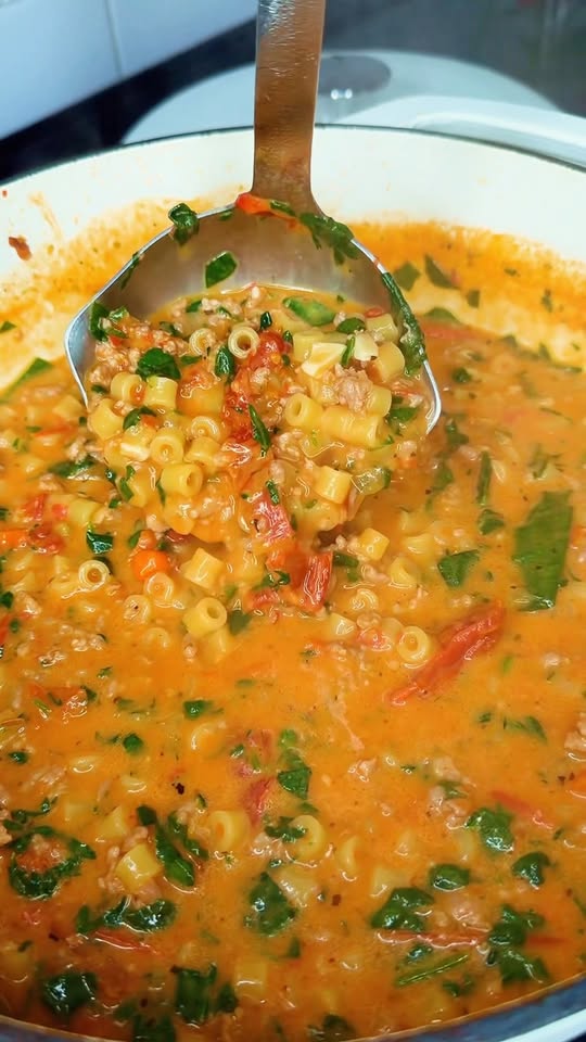 Creamy Sausage Sicilian Ditalini Soup