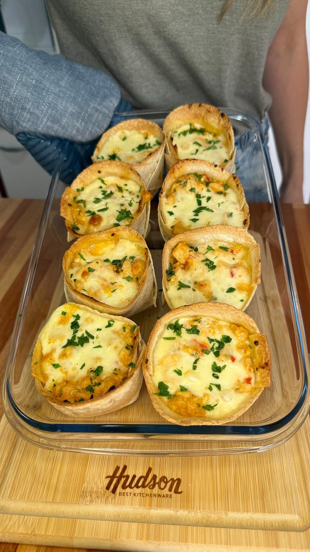 Creamy Chicken Tortilla Baskets