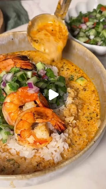 Creamy Cajun Blackened Shrimp or Chicken Bowl