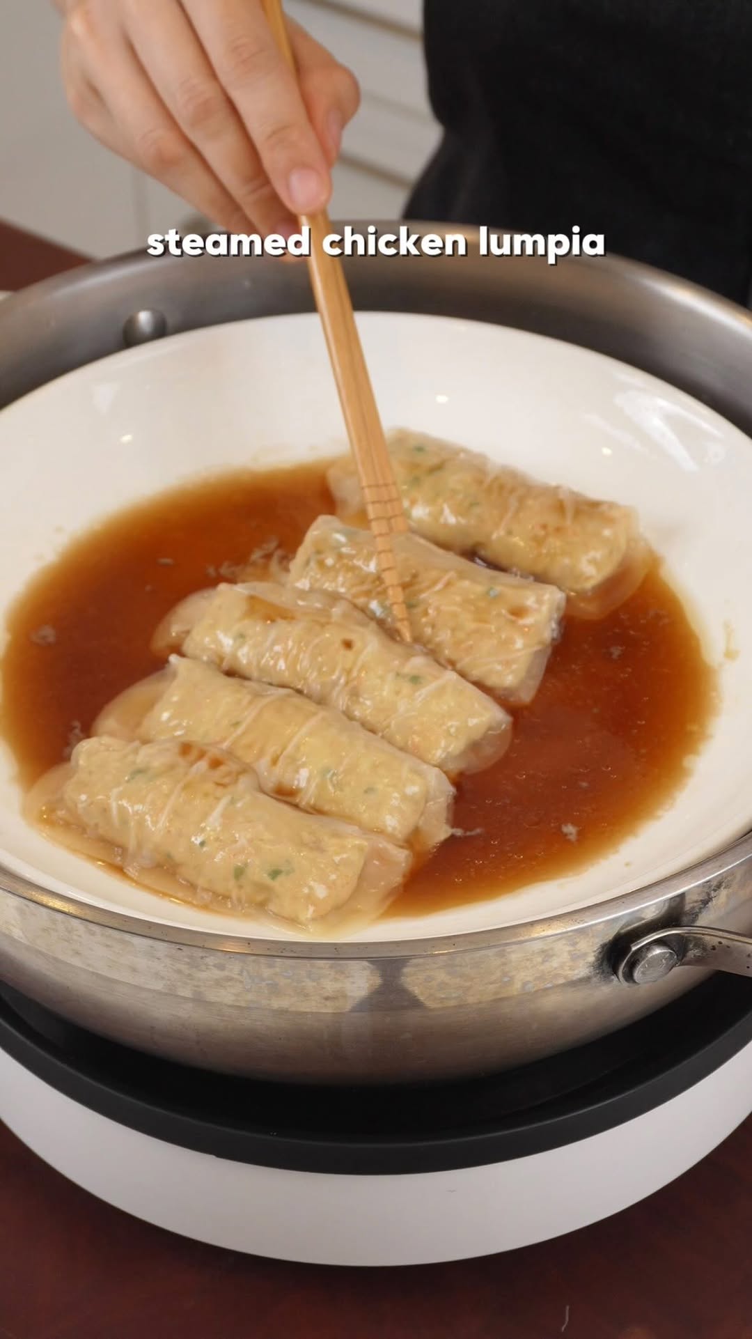 Steamed Chicken Lumpia (Cheung Fun Style)