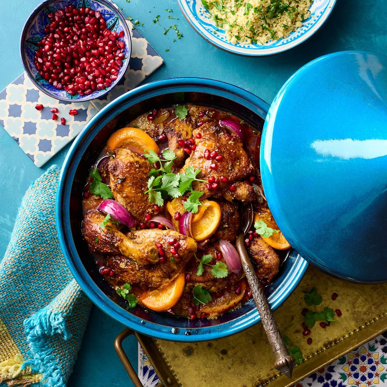 Moroccan-inspired chicken with couscous