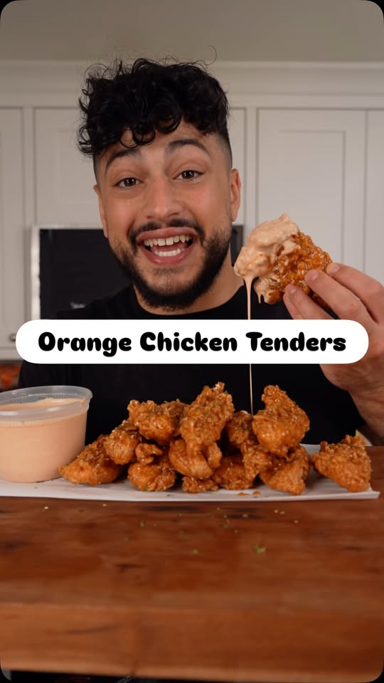 Orange Chicken Tenders with Yum Yum Sauce