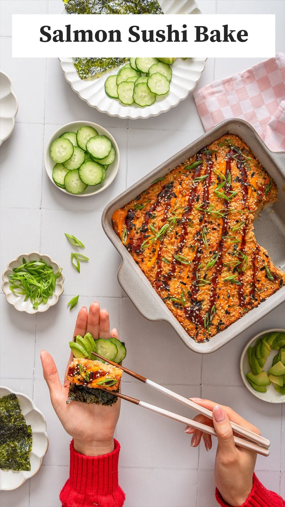 Salmon Sushi Bake